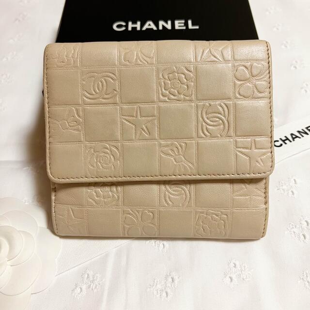 CHANEL(シャネル)の【専用】シャネル アイコン ラムスキン コンパクトウォレット Wホック財布 レディースのファッション小物(財布)の商品写真