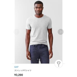 ギャップ(GAP)の新品 レア GAP ギャップ ストレッチクルーネックTシャツ M グレー(Tシャツ/カットソー(半袖/袖なし))