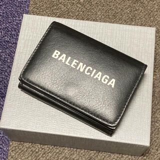 バレンシアガ(Balenciaga)のバレンシアガ　エブリデイ　ミニウォレット　三つ折り財布　黒(財布)