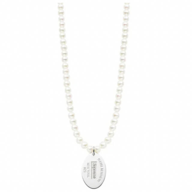 Supreme - supreme tiffany oval tag pearl necklace