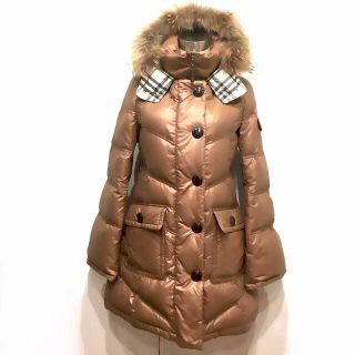 バーバリー(BURBERRY)のバーバリーブルーレーベル リアルファー付き ダウンコート(ダッフルコート)