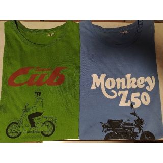 ユニクロ(UNIQLO)のユニクロ／メンズ／UT／コラボTシャツ×2枚組／緑L,青XL(Tシャツ/カットソー(半袖/袖なし))