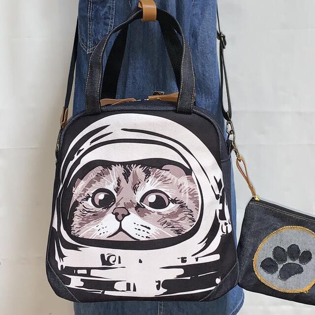 ☆ハンドメイド☆岡山デニム☆トラ猫4wayボストンバッグ