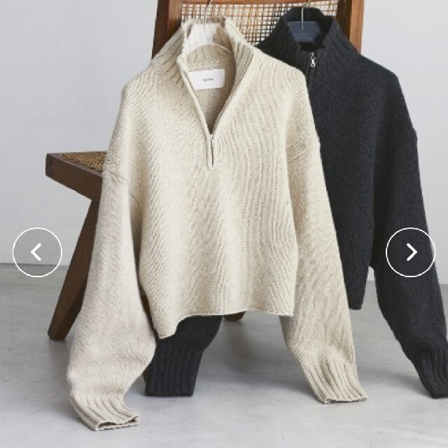 注目ブランドのギフト トゥデイフル ウールジップニット Wool Zip Knit