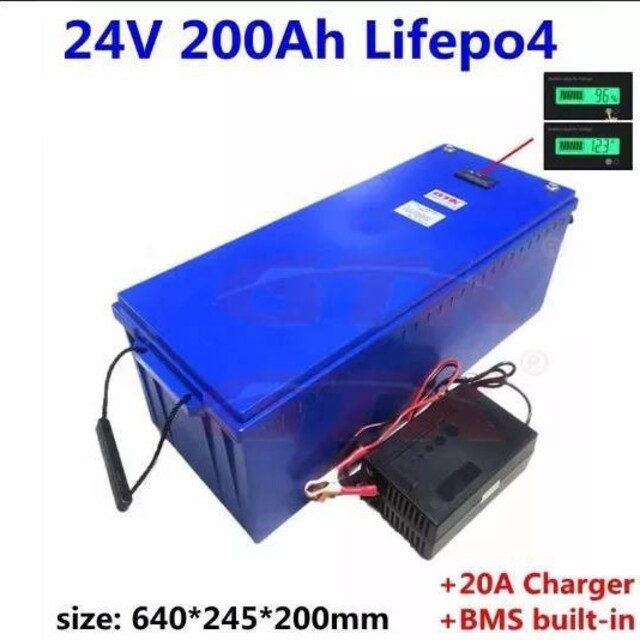 Gtk防水Lifepo4 リン酸鉄リチウムイオンバッテリー 24v 200Ah
