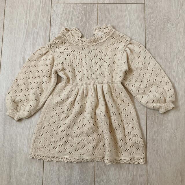 タグ付新品未使用　12m bebe organic ニットワンピース