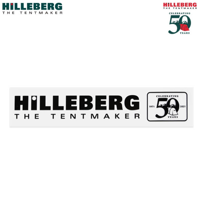 超歓迎】 ヒルバーグ HILLEBERG 黒文字 切り文字 50周年限定品 ステッカー