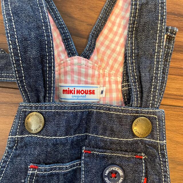  miki HOUSE デニムワンピース キッズ/ベビー/マタニティのキッズ服女の子用(90cm~)(ワンピース)の商品写真