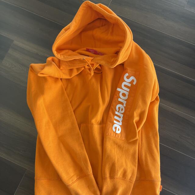 supreme sleeve patch hooded sweatshirt