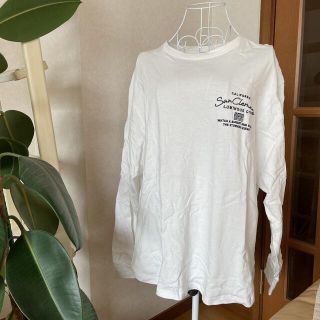 シマムラ(しまむら)のしまむら♡ロンT ホワイト　大きめ　Mサイズ(Tシャツ(長袖/七分))