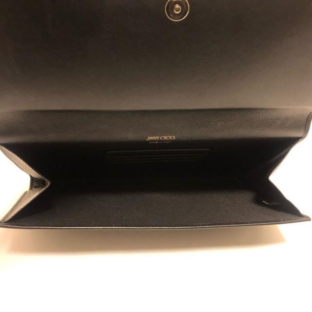 JIMMY CHOO(ジミーチュウ)のジミーチュウ クラッチバッグ美品  - 黒 レディースのバッグ(クラッチバッグ)の商品写真