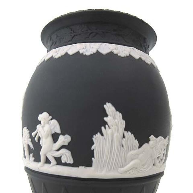 WEDGWOOD(ウェッジウッド)のウェッジウッド ジャスパー ボンティフルベース 花瓶 フラワーベ ブラック エンタメ/ホビーの美術品/アンティーク(陶芸)の商品写真