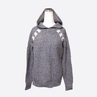 アバクロンビーアンドフィッチ(Abercrombie&Fitch)の★新品★アバクロンビーキッズ★ミックスニットパーカー (Grey/11-12)(ニット/セーター)