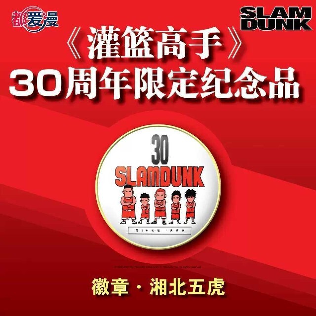 ????スラムダンク　SLAM DUNK　30周年　中国限定　金属バッジ　湘北