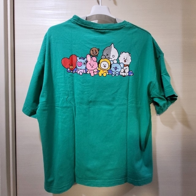 ブラックフライデー【BT21】 イオン販売 半袖Tシャツ グリーン レディースのトップス(Tシャツ(半袖/袖なし))の商品写真