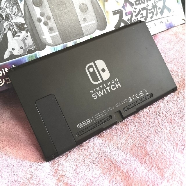 Nintendo Switch - スイッチ 本体 良品(5-W)DLソフト スマブラ付き 【1