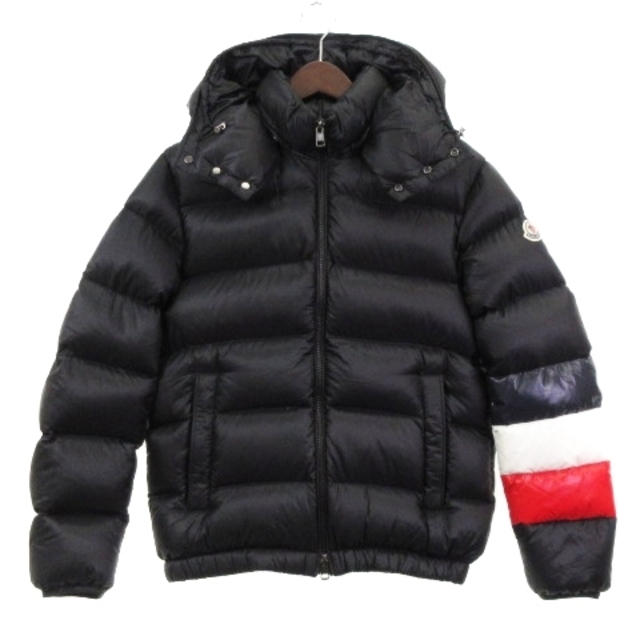 珍しい MONCLER - 1 黒 ナイロン フード ダウンジャケット WILLM 19AW