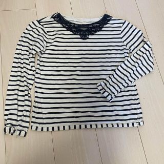 ザラキッズ(ZARA KIDS)のZara Girls 長袖 ロンT 140cm ボーダー (Tシャツ/カットソー)