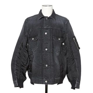 サカイ(sacai)の(送料込)sacai Denim x MA-1 Jacket Size2(Gジャン/デニムジャケット)