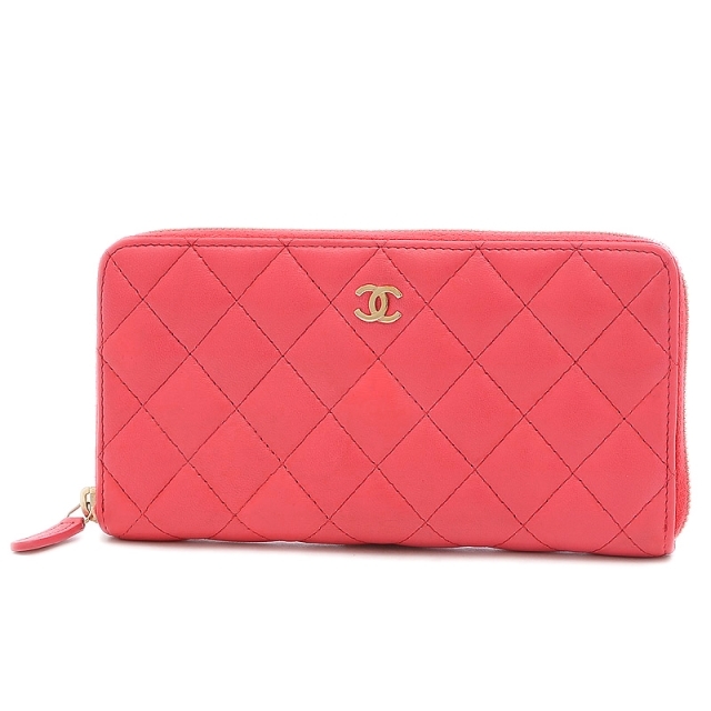 からのメー CHANEL - シャネル マトラッセ ラウンドファスナー長財布