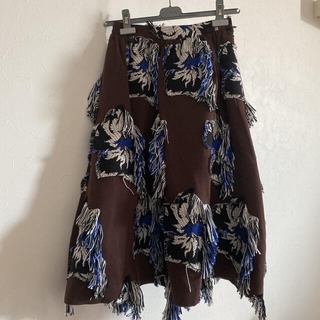 ドゥロワー(Drawer)のアキラナカ ジャガードスカート 36(ロングスカート)