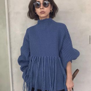 アメリヴィンテージ(Ameri VINTAGE)の【Ameri VINTAGE】FRINGE HALFWAY KNIT♡アメリ(ニット/セーター)