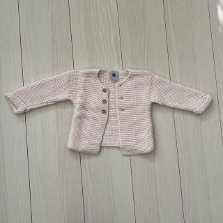 プチバトー(PETIT BATEAU)の【値下げ】プチバトー カーディガン 6m/67cm 60、70cm(カーディガン/ボレロ)