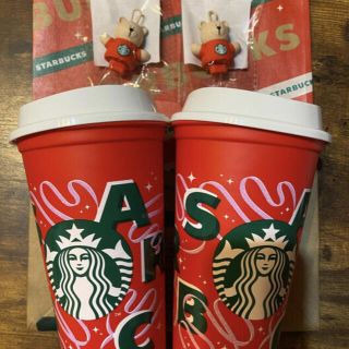 スターバックスコーヒー(Starbucks Coffee)のスタバ　ホリデー　リユーザブルカップ専用　ドリンクホールキャップ　ベアリスタ(容器)