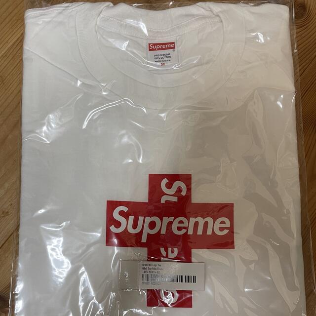 シュプリームオンライン状態Supreme Cross Box Logo Tee White M 新品未開封