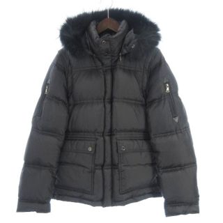 バーバリーブラックレーベル(BURBERRY BLACK LABEL)のバーバリーブラックレーベル ダウンジャケット 3WAY ベスト フード 黒 M(ダウンジャケット)