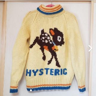 ヒステリックグラマー(HYSTERIC GLAMOUR)の希少 ヴィンテージ 超美品 ヒステリックグラマー  カウチン バンビ イエロー(ブルゾン)