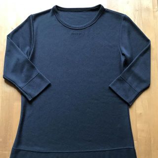 インゲボルグ(INGEBORG)のインゲボルグ　七分袖　Ｔシャツ　黒(カットソー(長袖/七分))