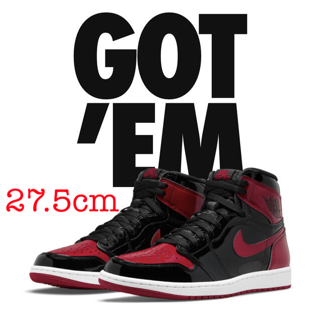 Nike Air Jordan 1 High OG "Bred Patent"靴/シューズ