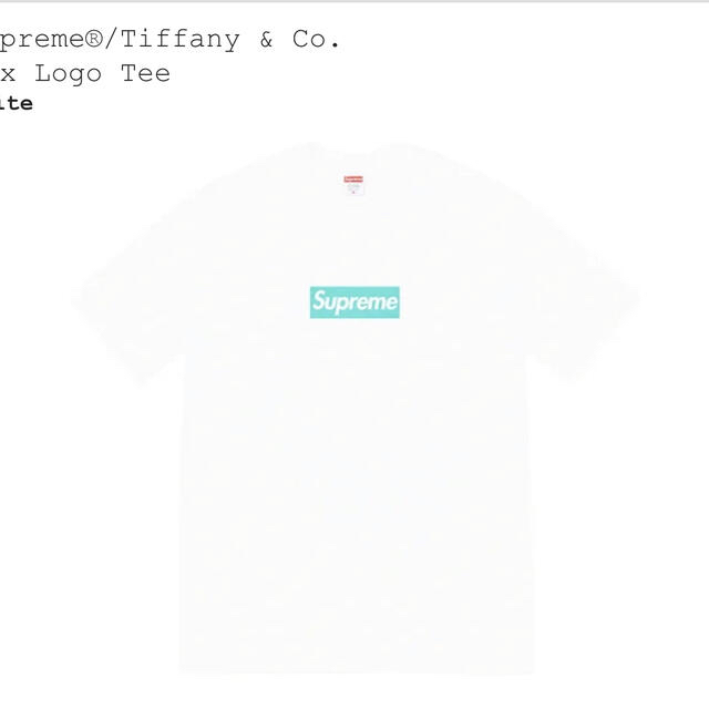 Tシャツ/カットソー(半袖/袖なし)Supreme Tiffany  boxlogo tシャーツ