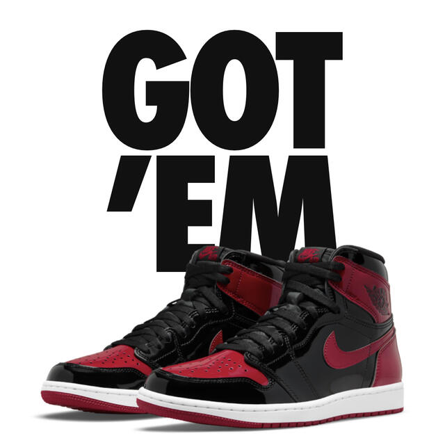 NIKE AIR JORDAN 1 HIGH BRED PATENT29.5cm