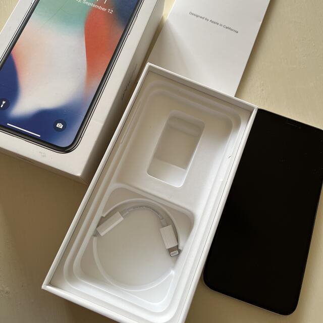 iPhone X 】256GB SIMロック解除済み 傷あり 箱あり 本体
