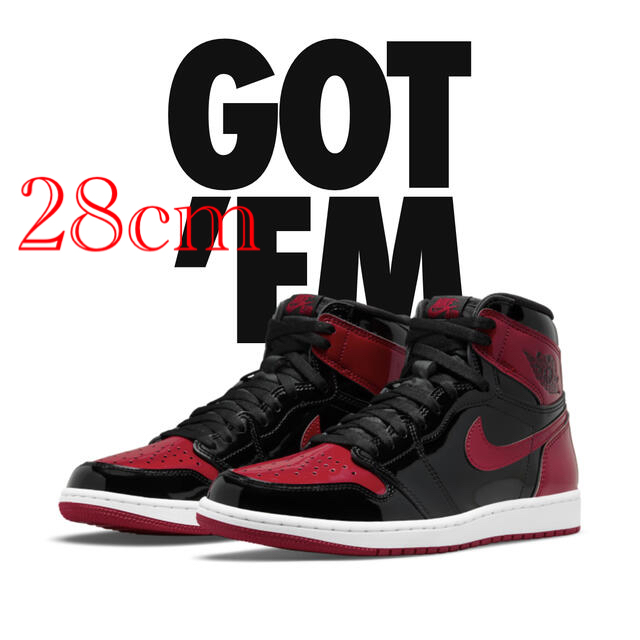 Nike Air Jordan 1 High OG  Bred Patentメンズ