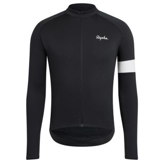 ★新品同様★Rapha ラファ コア ロングスリーブジャージ 黒 Mサイズ(ウエア)