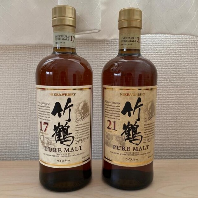 酒ウィスキー　竹鶴17年　竹鶴21年　終売品　未開封　2本セット