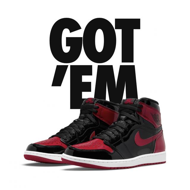 スニーカーNike Air Jordan 1 High OG "Bred Patent