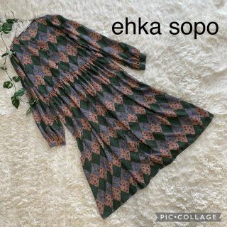 エヘカソポ(ehka sopo)のehka sopo エヘカソポ　レトロ風ワンピース(ロングワンピース/マキシワンピース)