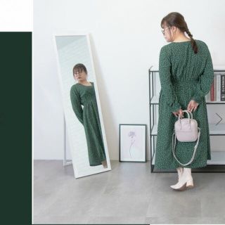 クレット(clette)のクレット フロントカシュクールドットワンピース(ロングワンピース/マキシワンピース)