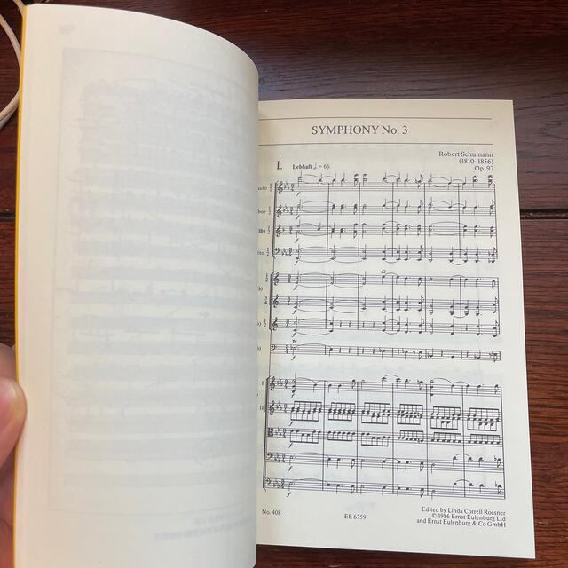 シューマン　交響曲第3番『ライン』　オイレンブルク社スコア 楽器のスコア/楽譜(クラシック)の商品写真