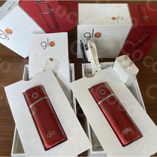 グロー(glo)の＜新品＞ glo nano レッド 2台セット 箱無し グローナノ 未使用(タバコグッズ)