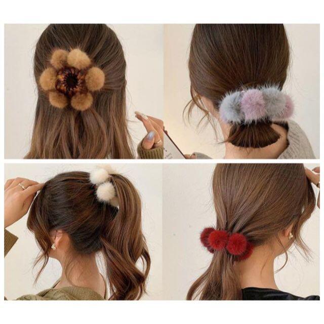 ポンデライオン風ヘアクリップ レディースのヘアアクセサリー(バレッタ/ヘアクリップ)の商品写真