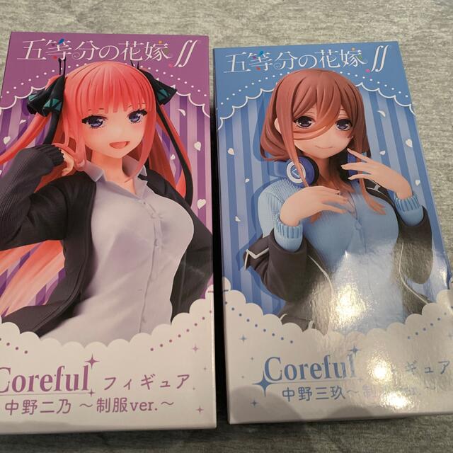 五等分の花嫁 Coreful フィギュア ２個セット 中野 ニ乃 三玖 エンタメ/ホビーのフィギュア(アニメ/ゲーム)の商品写真