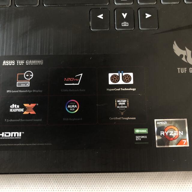 ASUS(エイスース)のゲーミングPC ASUS TUF Gaming FX505DT スマホ/家電/カメラのPC/タブレット(ノートPC)の商品写真