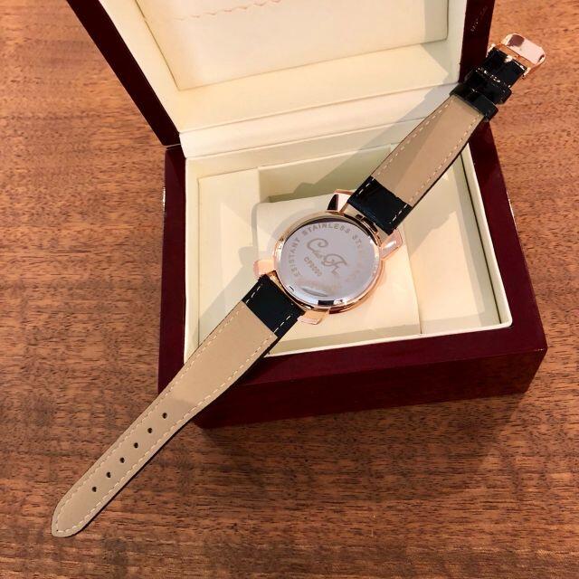 マルチカラー レディース腕時計・金枠ブラックマルチ×ブラック レディースのファッション小物(腕時計)の商品写真