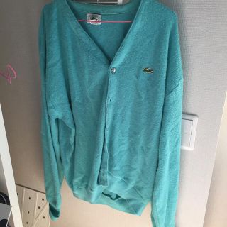 ラコステ(LACOSTE)のラコステ 古着カーディガン エメラルドグリーン(カーディガン)