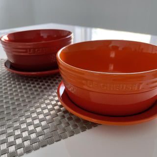 ルクルーゼ(LE CREUSET)のル・クルーゼ　スープカップとプレート　2組(食器)